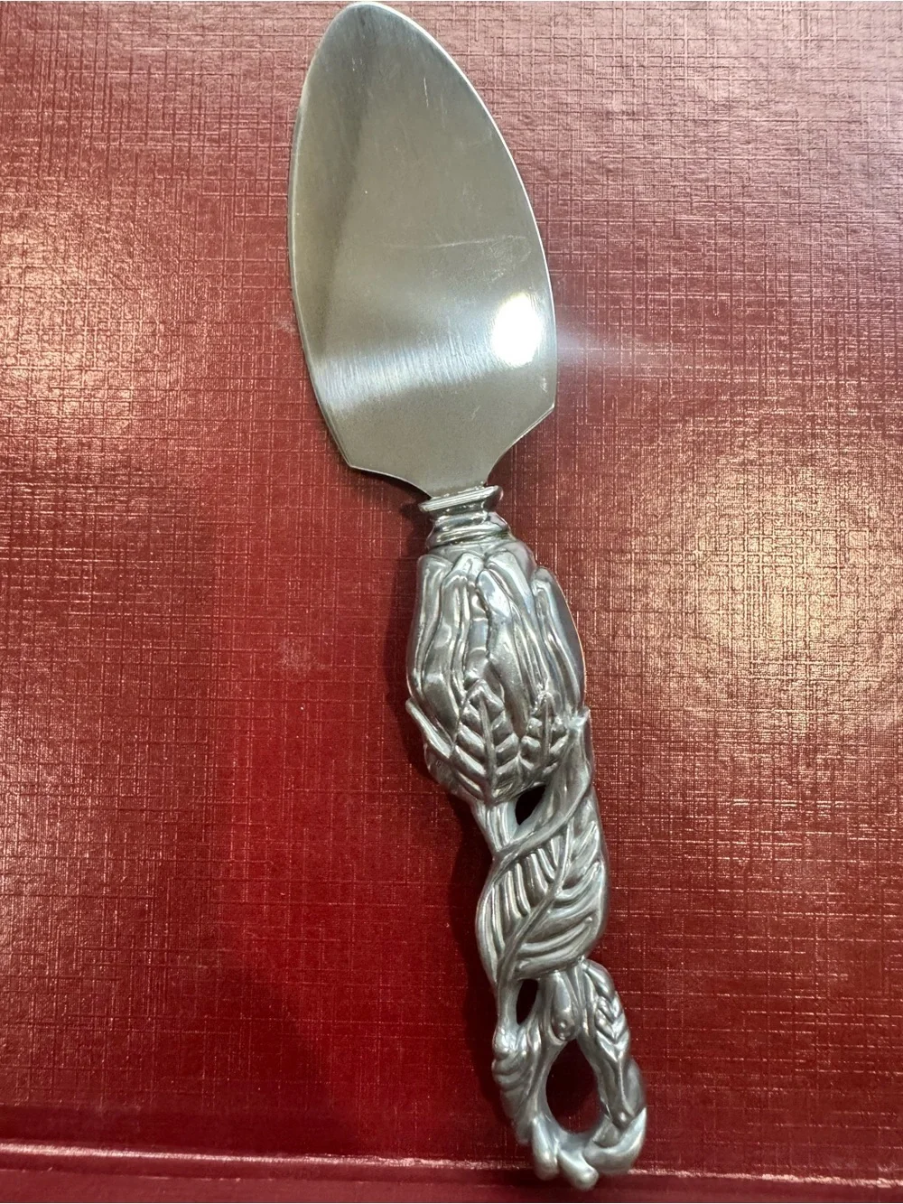 Arthur Court Silver-Tone Magnolia Cheese Plate with Matching Server